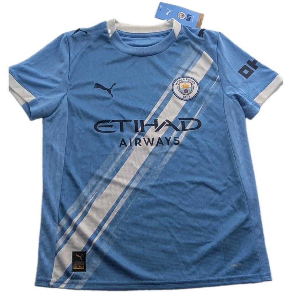 Puma Manchester City Youth XL (15-16) 2025/2026 Home Jersey Blue/White NWT